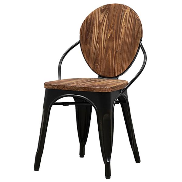 Стул Tolix chair Wooden Black Дуб темный Черный в Самаре | Loft Concept 