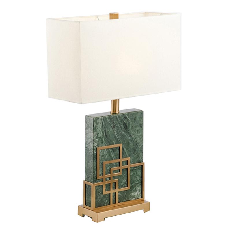 Настольная лампа Table Lamp marble green Зеленый Латунь в Самаре | Loft Concept 