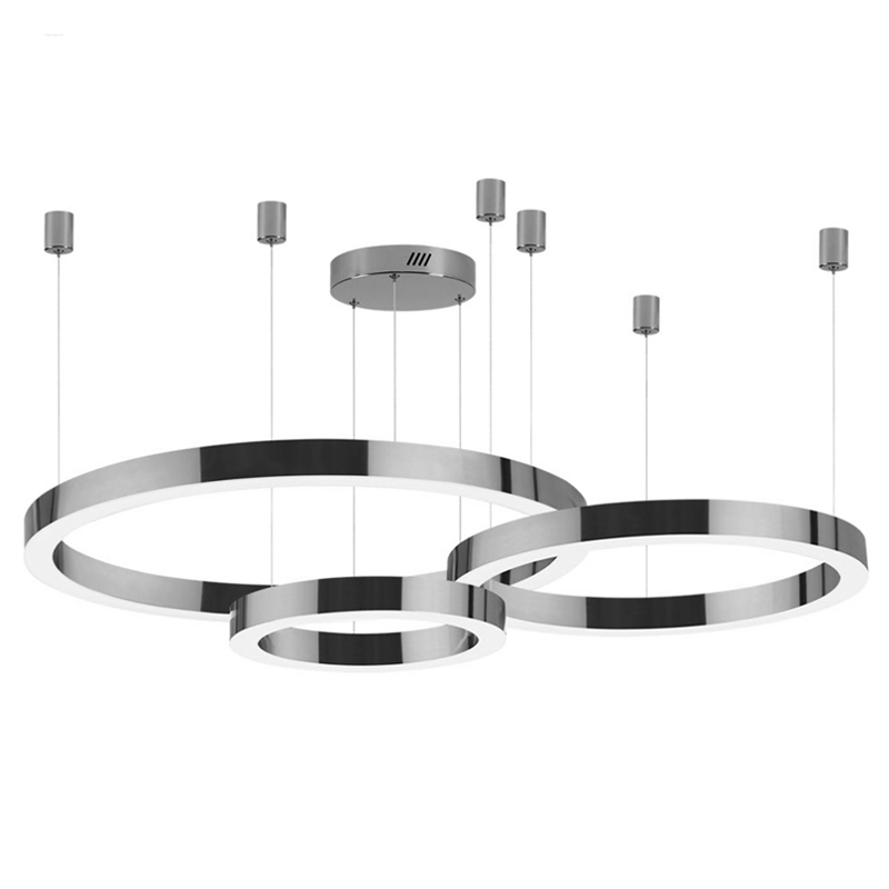 Люстра 3 Nickel Ring Horizontal Никель в Самаре | Loft Concept 