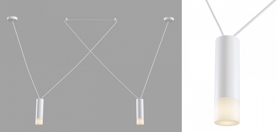 Wireflow LED White Suspension lam 2 патрона Wireflow LED White Suspension lam 2 патрона - Loft-Concept в Самаре