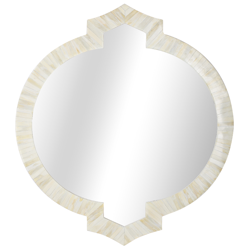 Зеркало Bone Inlay Round Mirror white  в Самаре | Loft Concept 