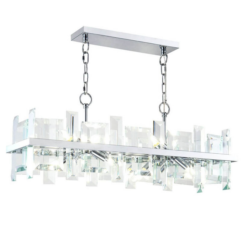 Люстра Harlow Crystal Square Chandelier chrome 8 Хром в Самаре | Loft Concept 