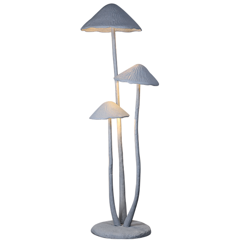 Торшер в виде грибов Floor lamp three mushrooms Серый в Самаре | Loft Concept 