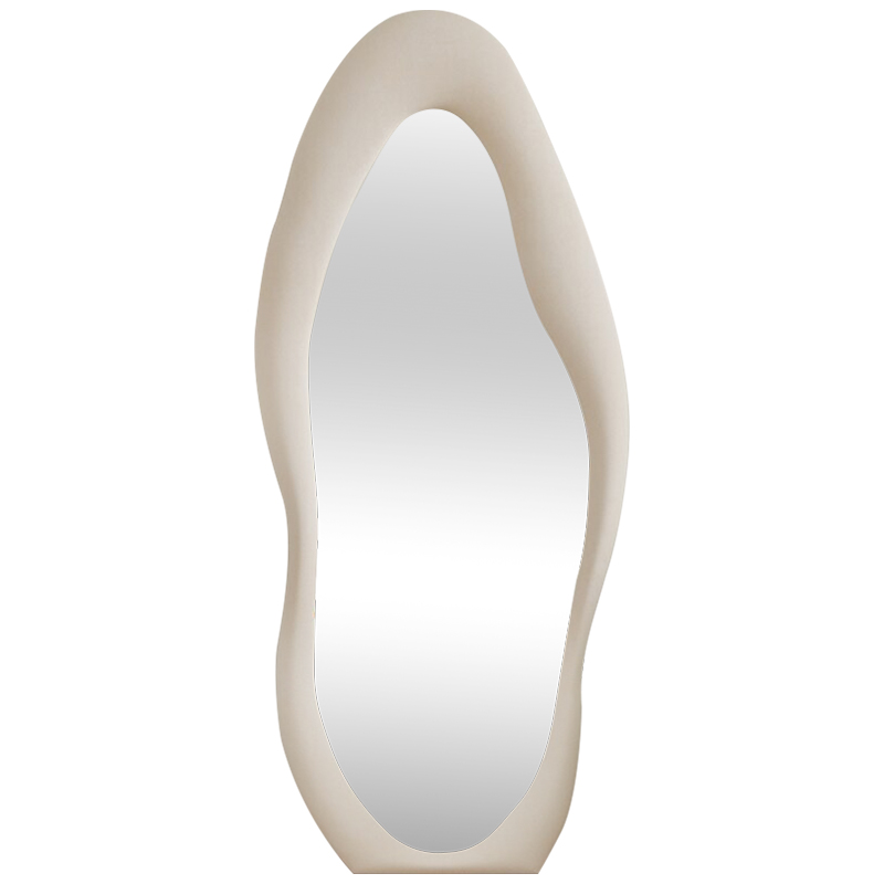 Зеркало Velvet Curved Form Mirror Молочный Зеркало в Самаре | Loft Concept 