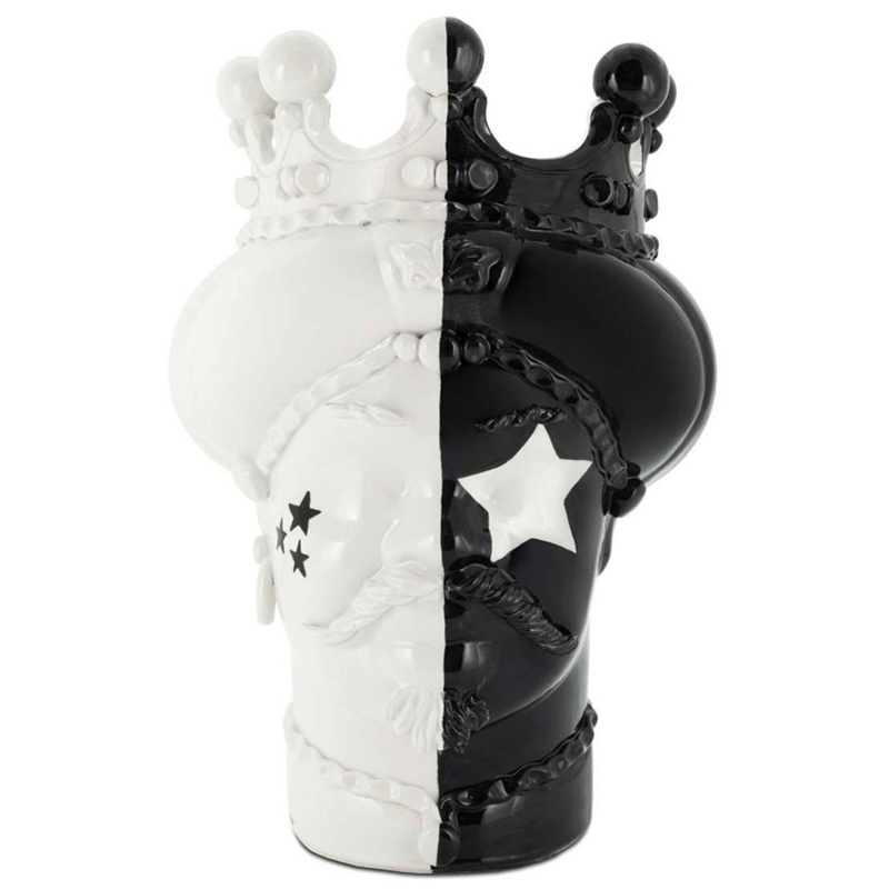 Ваза Vase Moro Man Star Black White Белый Черный в Самаре | Loft Concept 