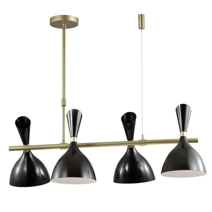 Люстра Duke Chandelier line 4 black Черный матовое золото в Самаре | Loft Concept 