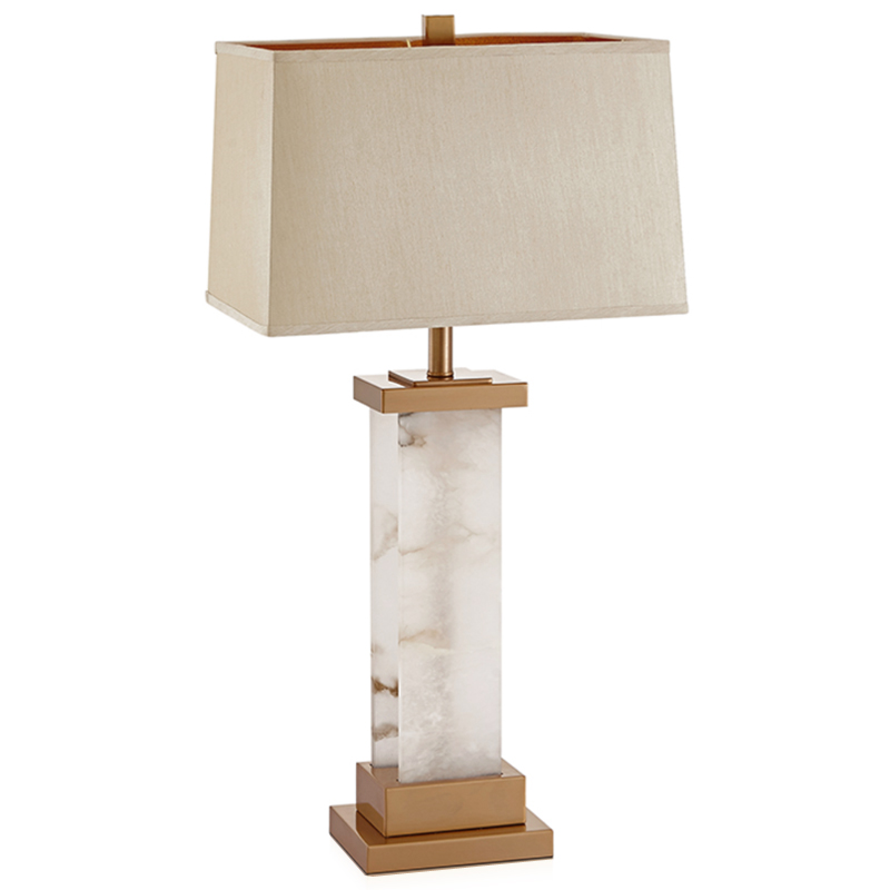 Настольная Лампа Мрамор Table lamp marble two ivory ( слоновая кость ) Латунь в Самаре | Loft Concept 