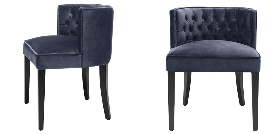 Стул Eichholtz Dining Chair Dearborn blue Стул Eichholtz Dining Chair Dearborn blue - Loft-Concept в Самаре