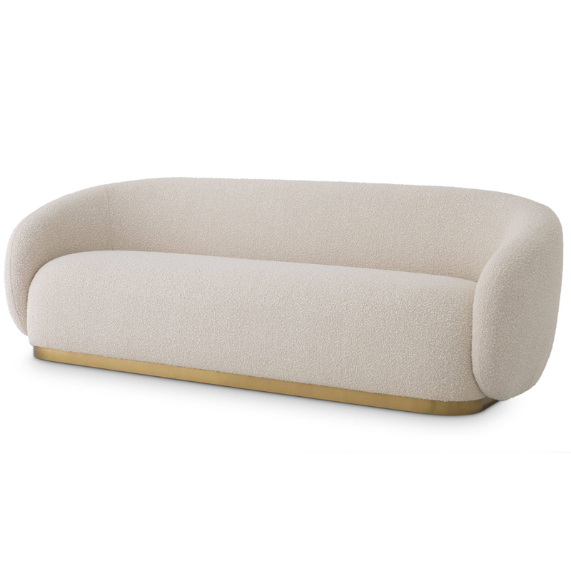 Диван Eichholtz Sofa Brice Boucle cream Кремовый Латунь в Самаре | Loft Concept 