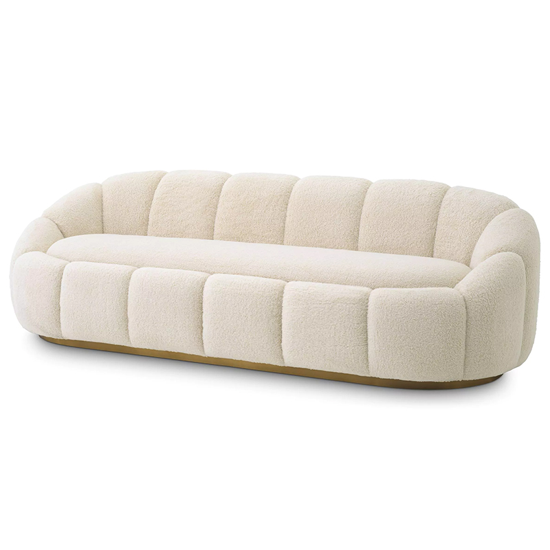 Диван Eichholtz Sofa Inger Brisbane Cream Кремовый Латунь в Самаре | Loft Concept 