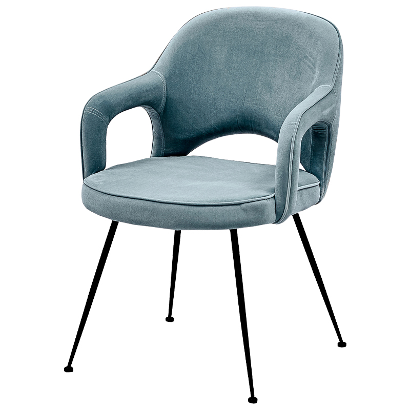 Стул Taube Stool Pastel Blue Голубой пастельный Черный в Самаре | Loft Concept 