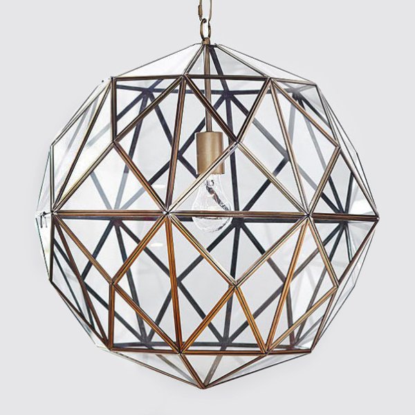 Люстра Glass & Metal Cage Pendant  в Самаре | Loft Concept 