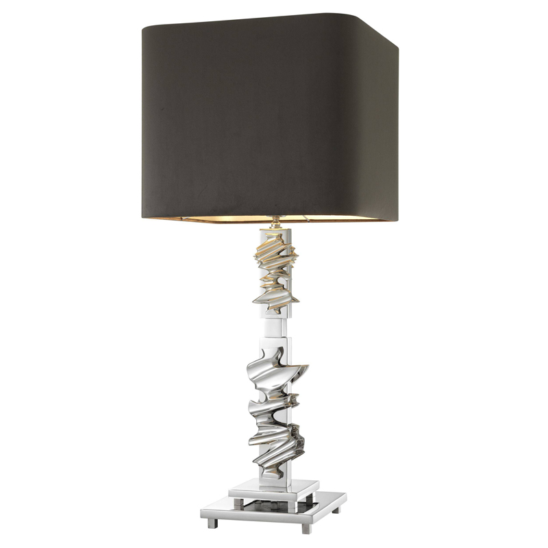 Настольная лампа Eichholtz Table Lamp Abruzzo Nickel Никель Серый в Самаре | Loft Concept 