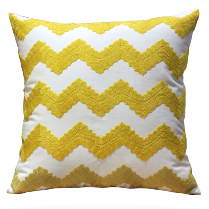 Декоративная подушка Yellow Chevron  в Самаре | Loft Concept 