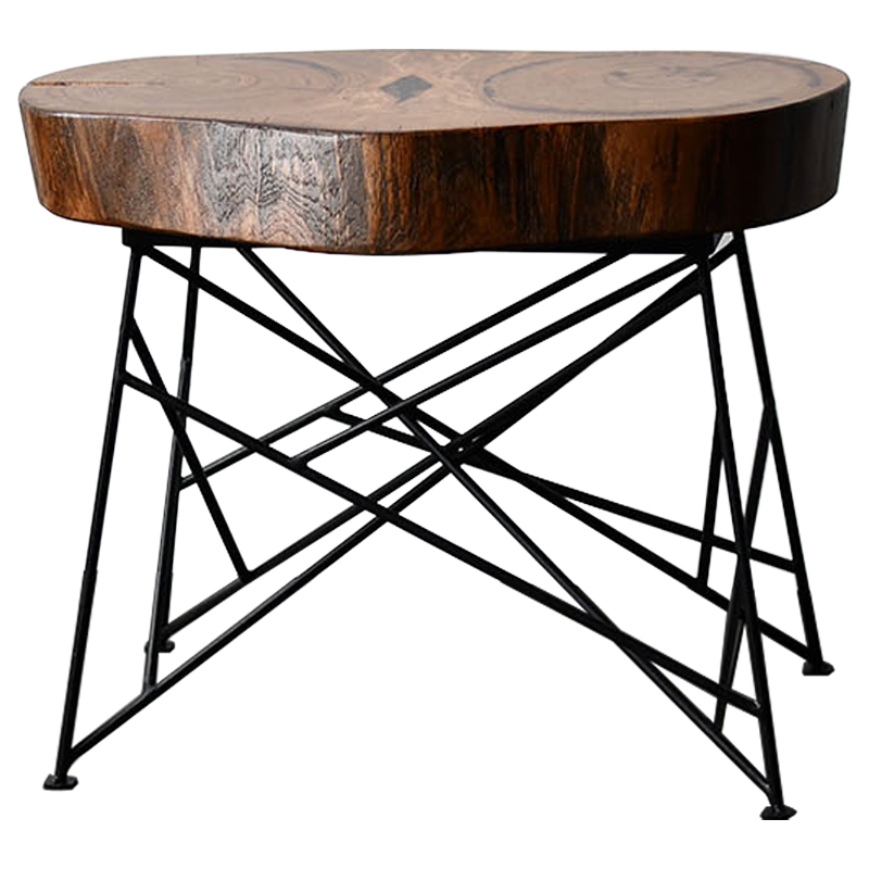 Кофейный стол Owly Industrial Metal Rust Coffee Table Коричневый Черный в Самаре | Loft Concept 