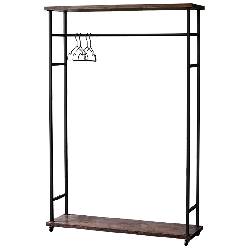 Рейл Lowery Brown Industrial Metal Rust Clothes Rail Черный Коричневый в Самаре | Loft Concept 