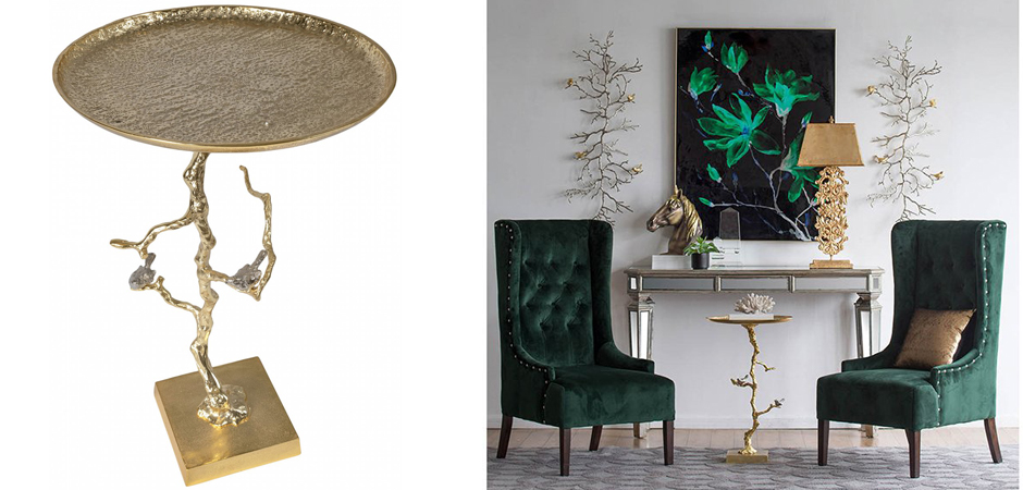 Приставной столик Tree Branch & Bird Gold Приставной столик Tree Branch & Bird Gold - Loft-Concept в Самаре