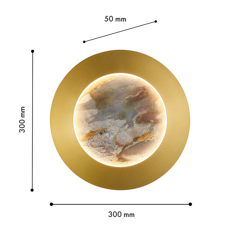 Бра в форме диска цвета латунь Brass Borders в Самаре