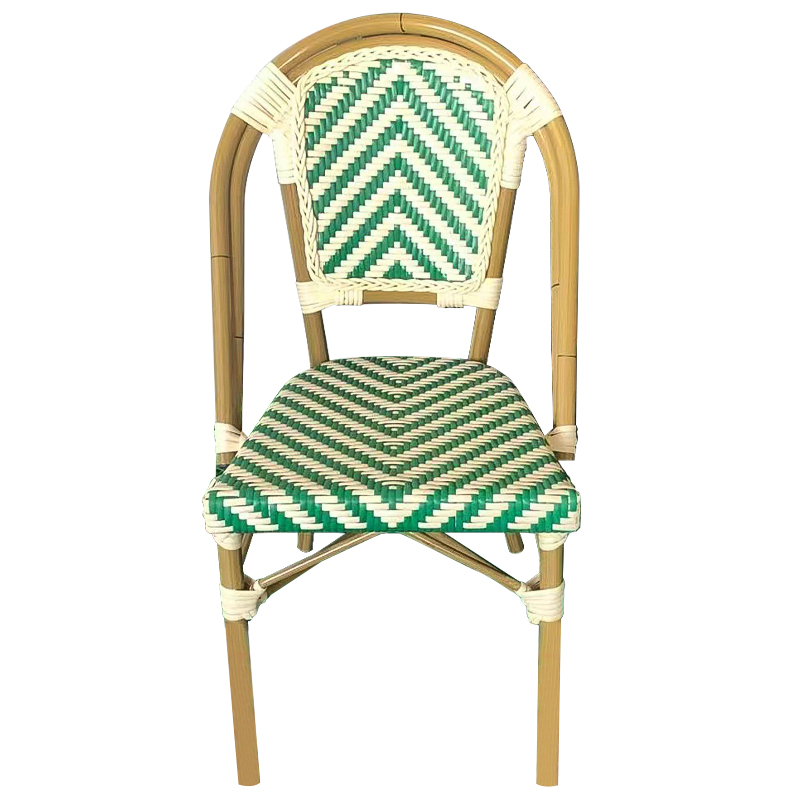 Стул ротанг Wicker Fabian Rattan Chair Green Древесина Зеленый Бежевый в Самаре | Loft Concept 