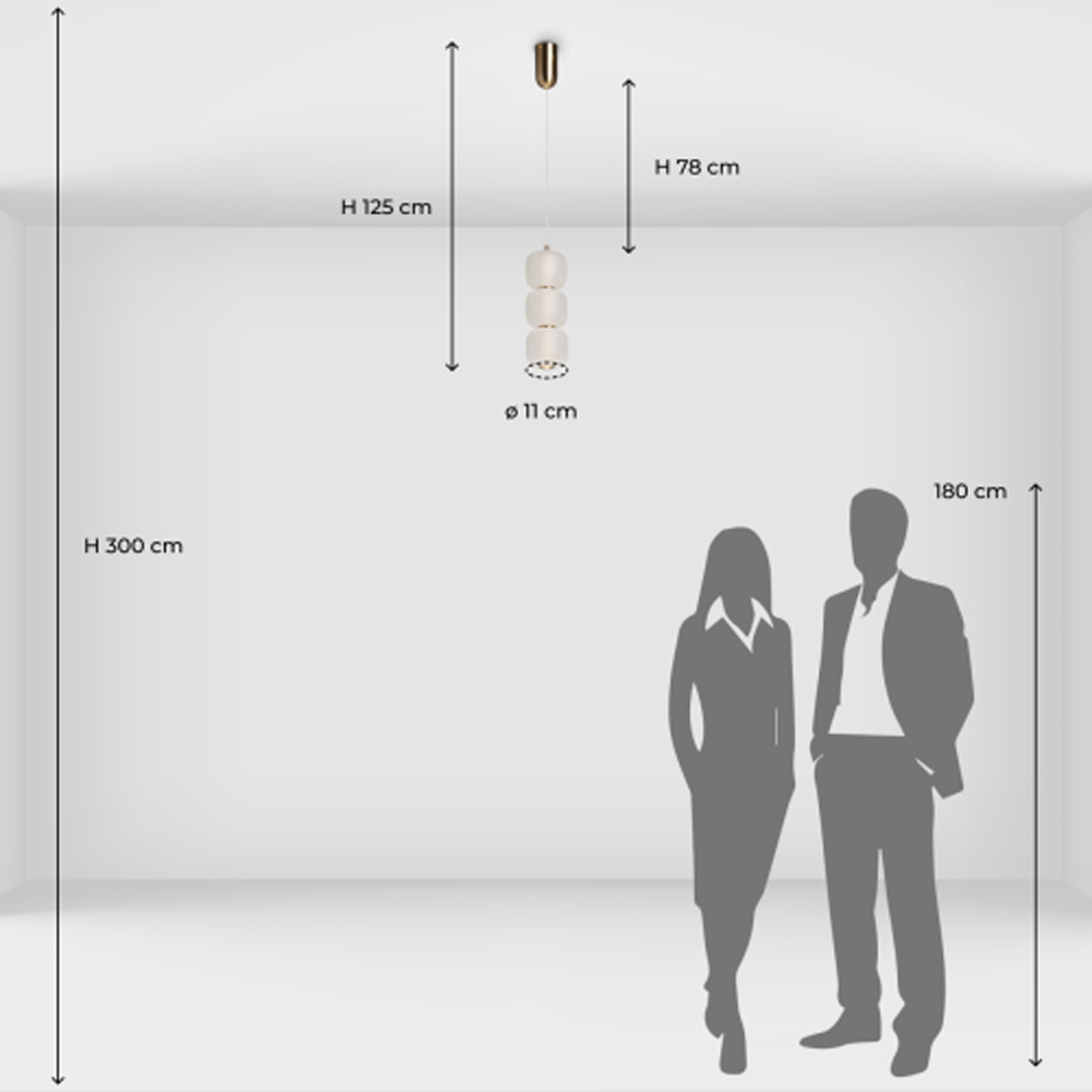 Подвесной светильник с 3-мя округлыми матовыми плафонами из белого стекла Golden Swirl в Самаре