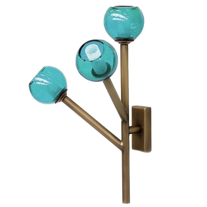 Бра Last Night Wall Lamp Turquoise Латунь Бирюзовый в Самаре | Loft Concept 