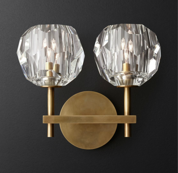 Бра Бра RH Boule de Cristal Double Sconce Brass Латунь в Самаре | Loft Concept 