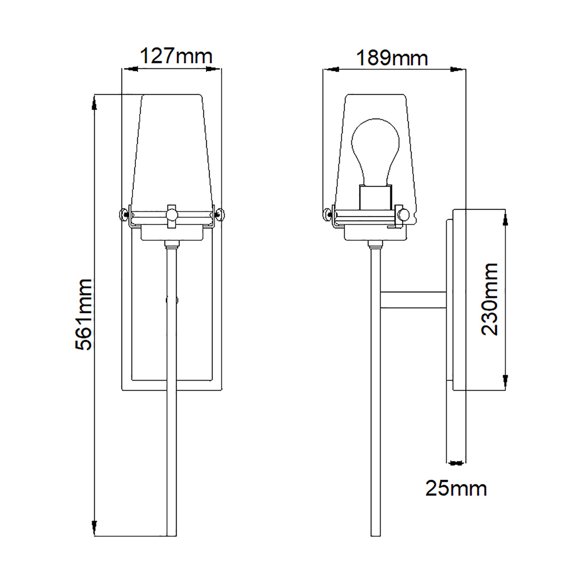 Бра с прозрачным стеклянным плафоном Kichler в Самаре