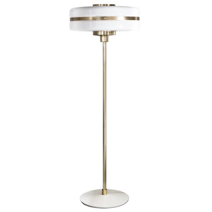 Торшер BERT FRANK Masina floor lamp Латунь Белый в Самаре | Loft Concept 