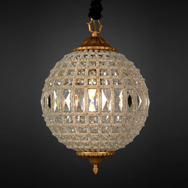 Люстра RH 19th c. Casbah Crystal Pendant 32 Темная бронза винтаж в Самаре | Loft Concept 