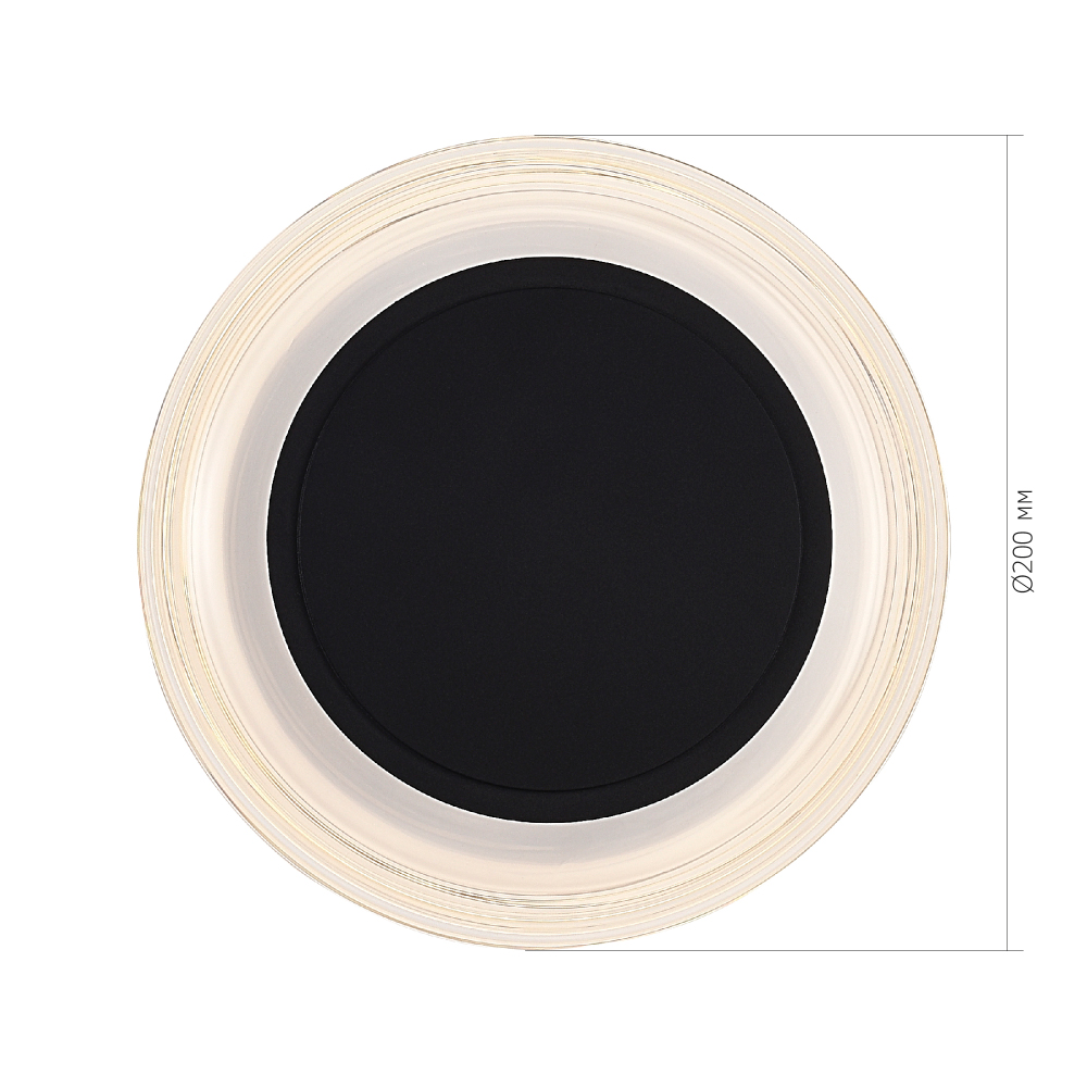 Бра круглое черный/прозрачный Plumpness LED 7 в Самаре