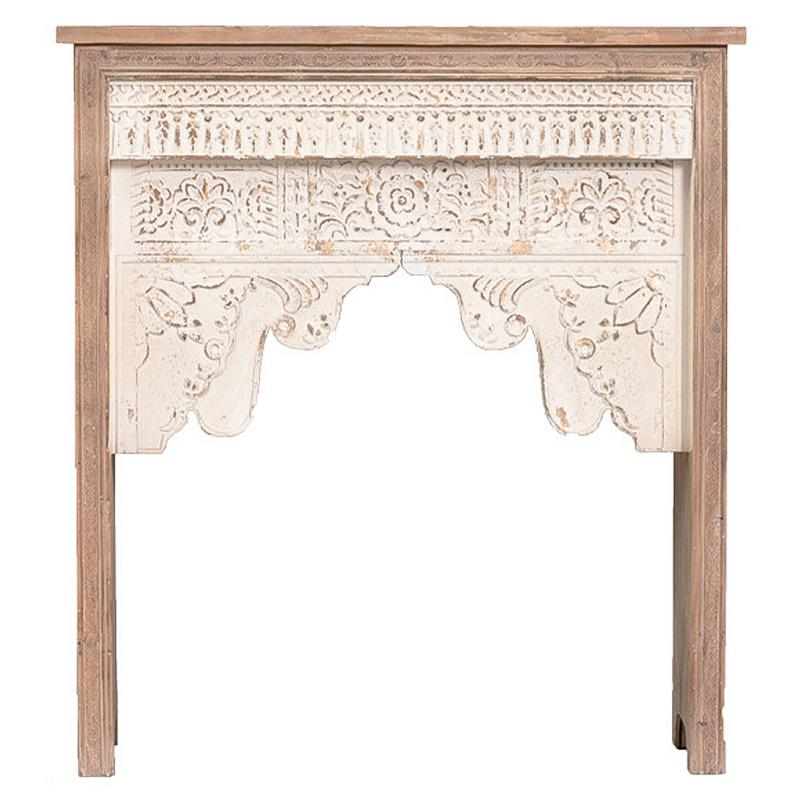 Консоль Indian Antique White Furniture Indra Console Бежевый Древесина в Самаре | Loft Concept 