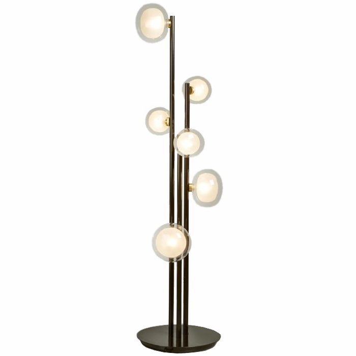 Торшер NABILA Floor Lamp Черный Глянцевое золото в Самаре | Loft Concept 