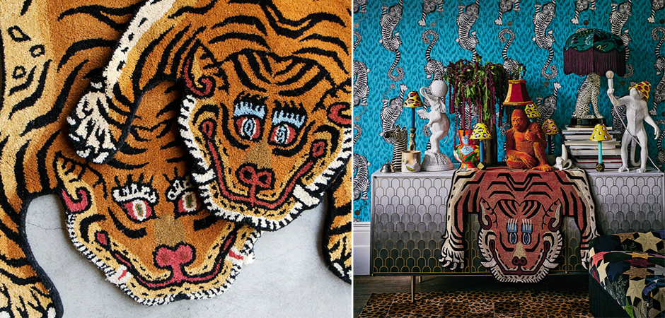 Ковер Тибетский тигр Tibetan Tiger Rug Ковер Тибетский тигр Tibetan Tiger Rug - Loft-Concept в Самаре
