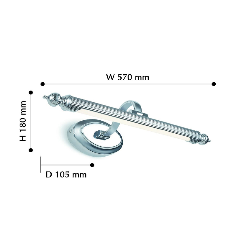 Настенная подсветка в цвете хром Cornice 57 см в Самаре