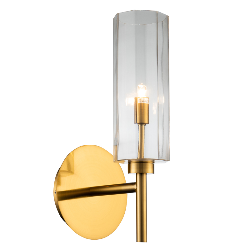 Бра Claudine Sconce Латунь Прозрачный в Самаре | Loft Concept 