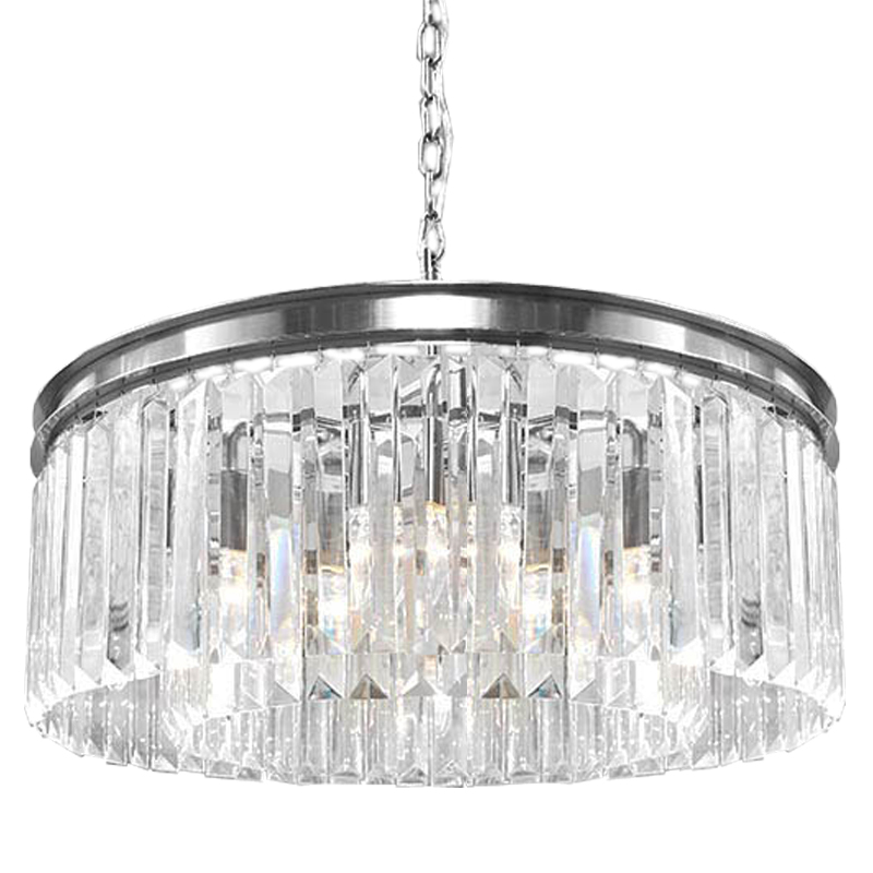 Люстра RH Odeon Chandelier Silver 65 Прозрачное Стекло Серебряный в Самаре | Loft Concept 