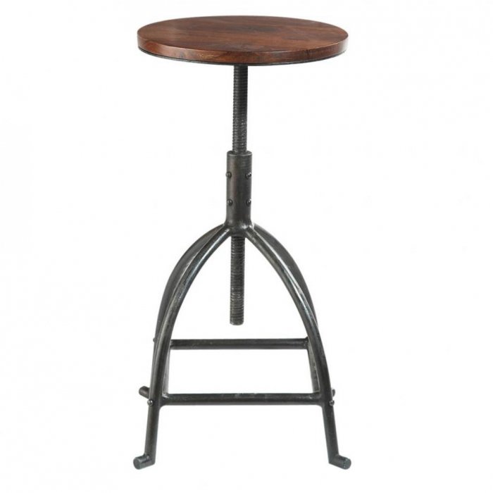 Барный стул Industrial Bar Oak Barstool Сталь Коричневый в Самаре | Loft Concept 