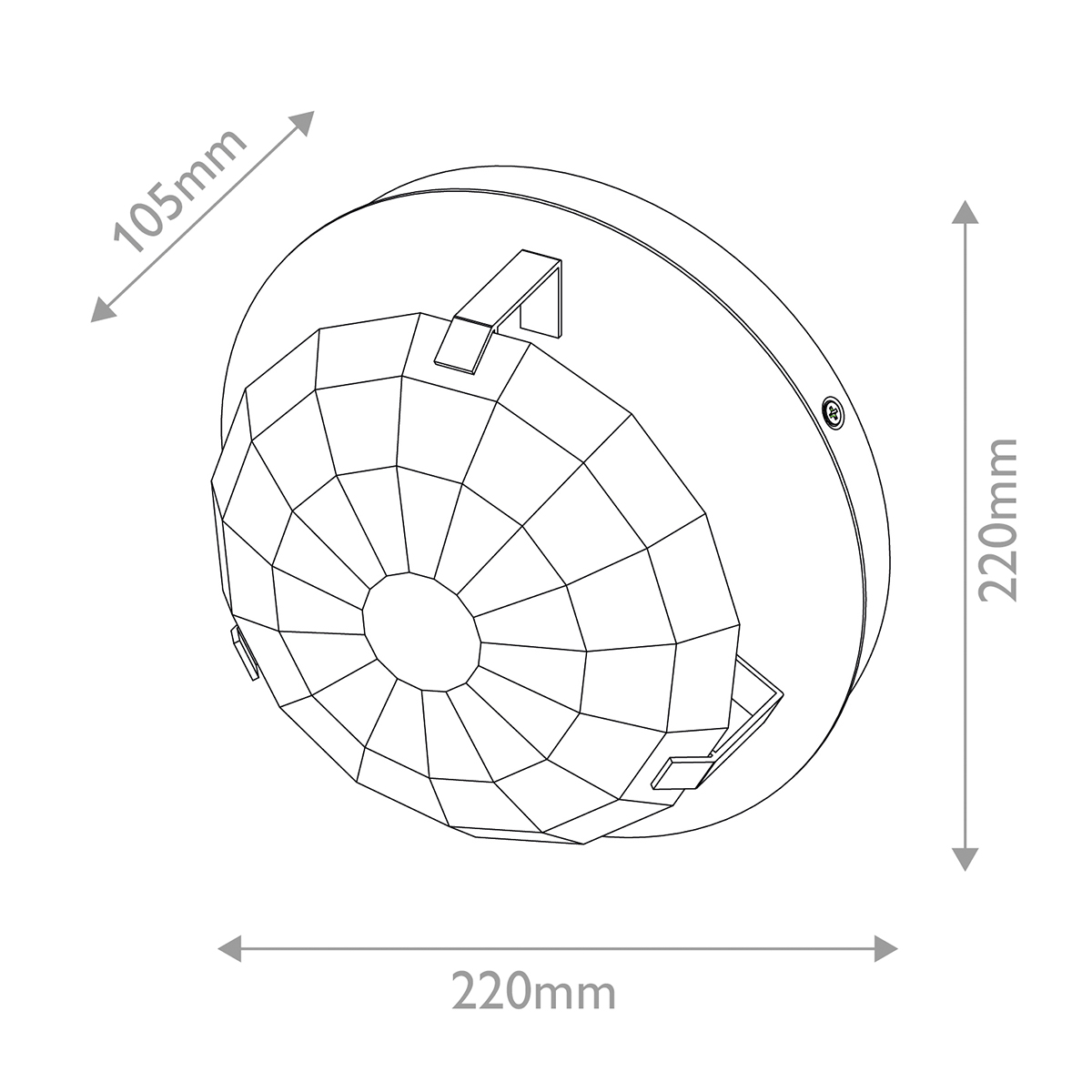 Бра округлой формы с многогранным стеклянным плафоном Hinkley в Самаре
