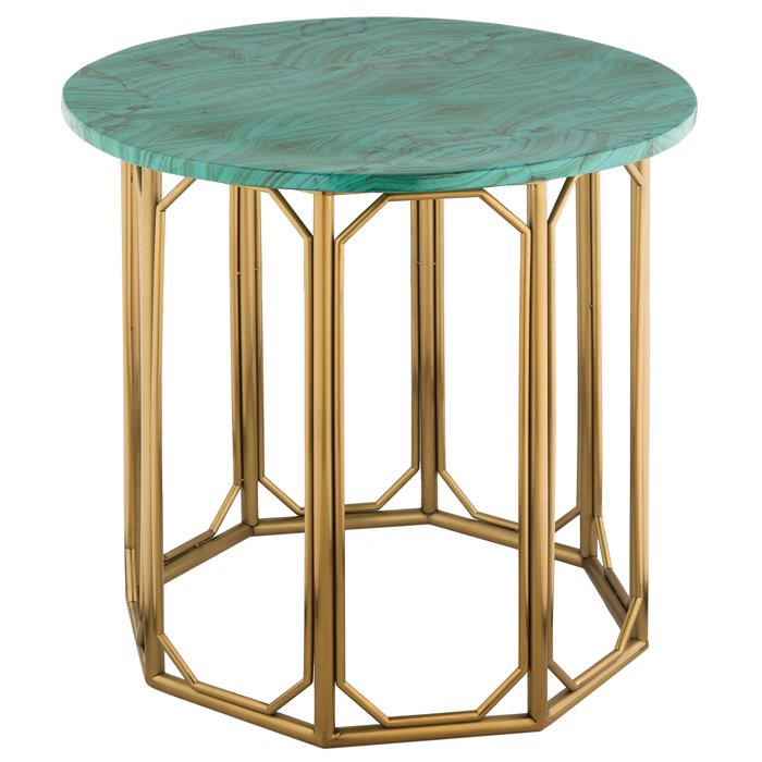 Malachite Modern Side Tables  Малахит (зеленый) Золотой в Самаре | Loft Concept 