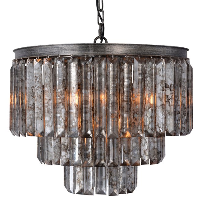 Подвесной светильник ODEON Aged Glass Chandelier Серебряный в Самаре | Loft Concept 