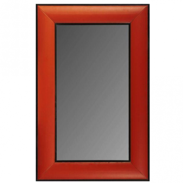 Зеркало настенное Leather Lux Mirror Square Red Красный в Самаре | Loft Concept 