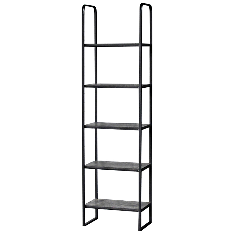 Стеллаж Ayman Graphite Industrial Metal Rust Rack Черный Дерево Серый в Самаре | Loft Concept 