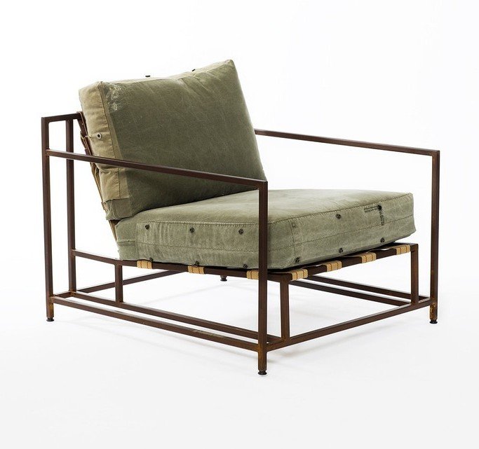 Кресло Inheritance Armchair Olive Military Fabric Оливковый в Самаре | Loft Concept 