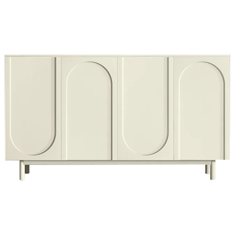 Комод White Arch Sideboard Buffet with 4 Doors Carved Credenza Бежевый Комод White Arch Sideboard Buffet with 4 Doors Carved Credenza Бежевый в Самаре | Loft Concept