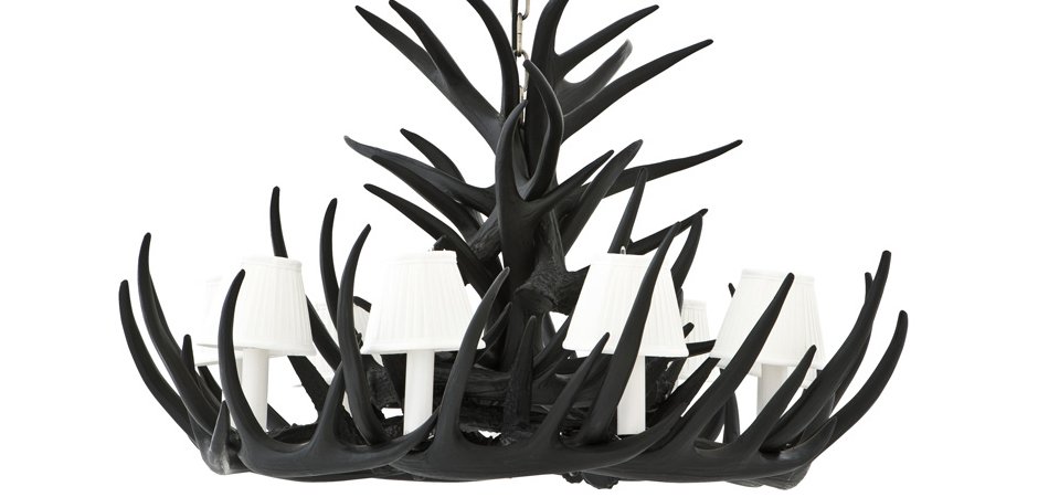 Люстра Eichholtz Chandelier Horn Highlands Black - Loft-Concept в Самаре