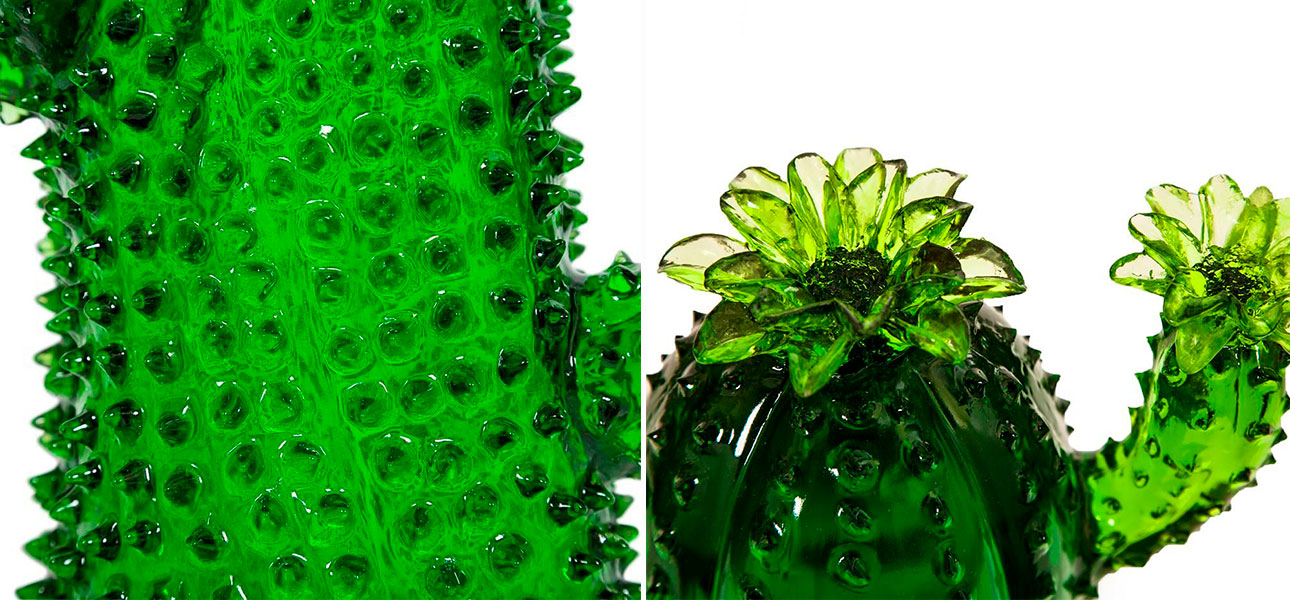 Фигурка кактус зеленый стекло Carl - фото №1