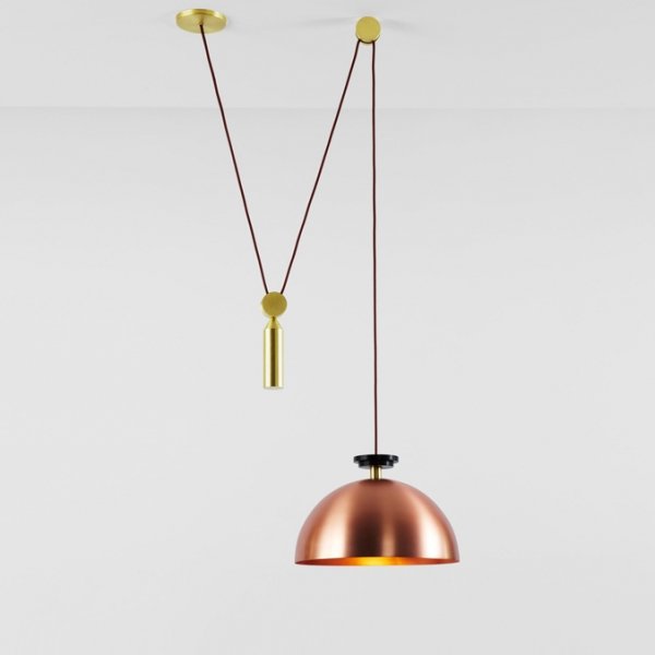 Подвесной светильник Shape up Pendant Hemisphere Copper Латунь Медь в Самаре | Loft Concept 