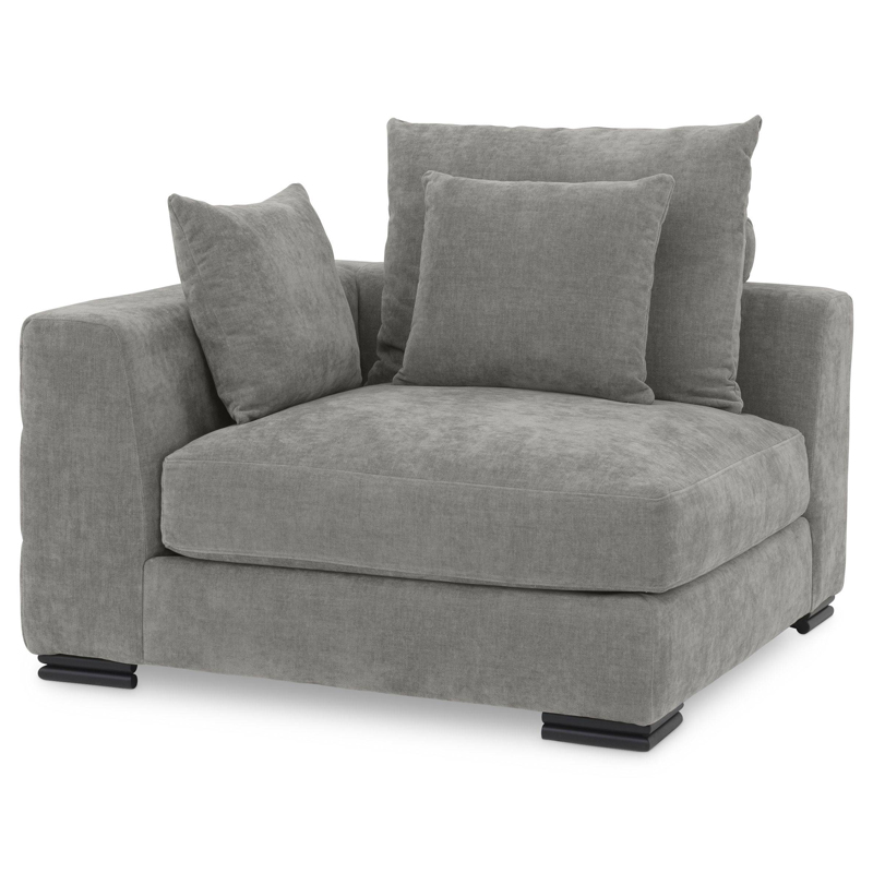 Диван Eichholtz Sofa Clifford Corner grey Серый Черный в Самаре | Loft Concept 