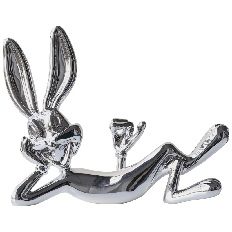 Декоративная статуэтка Bugs Bunny Silver Серебряный в Самаре | Loft Concept 