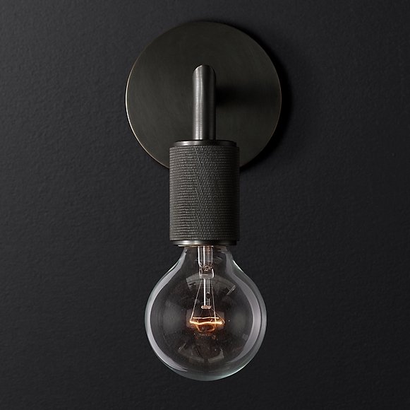 Бра RH Utilitaire Single Sconce Black Темная бронза в Самаре | Loft Concept 